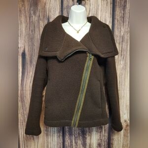 Basin And Range Women's Cozy Sherpa Asemetrical Jacket Size Small!
